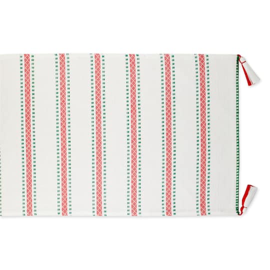DII® 108'' Joyful Snowflakes Jacquard Reversible Table Runner
